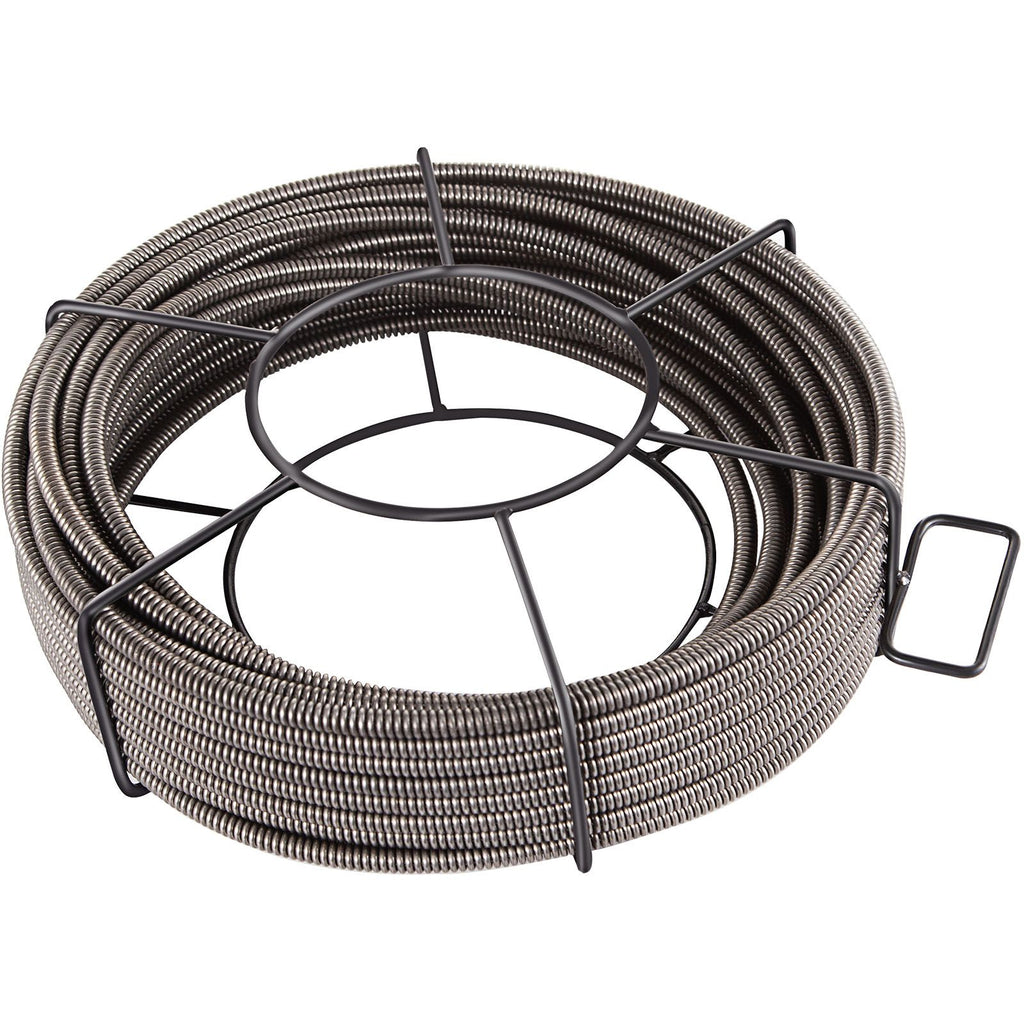 Drain Cleaning Cable 100 Feet x 1/2 Inch Solid Core Cable Sewer Cable Drain Auger Cable Cleaner Snake Clog Pipe Drain Cleaning Cable Sewer Drain Auger Snake Pipe