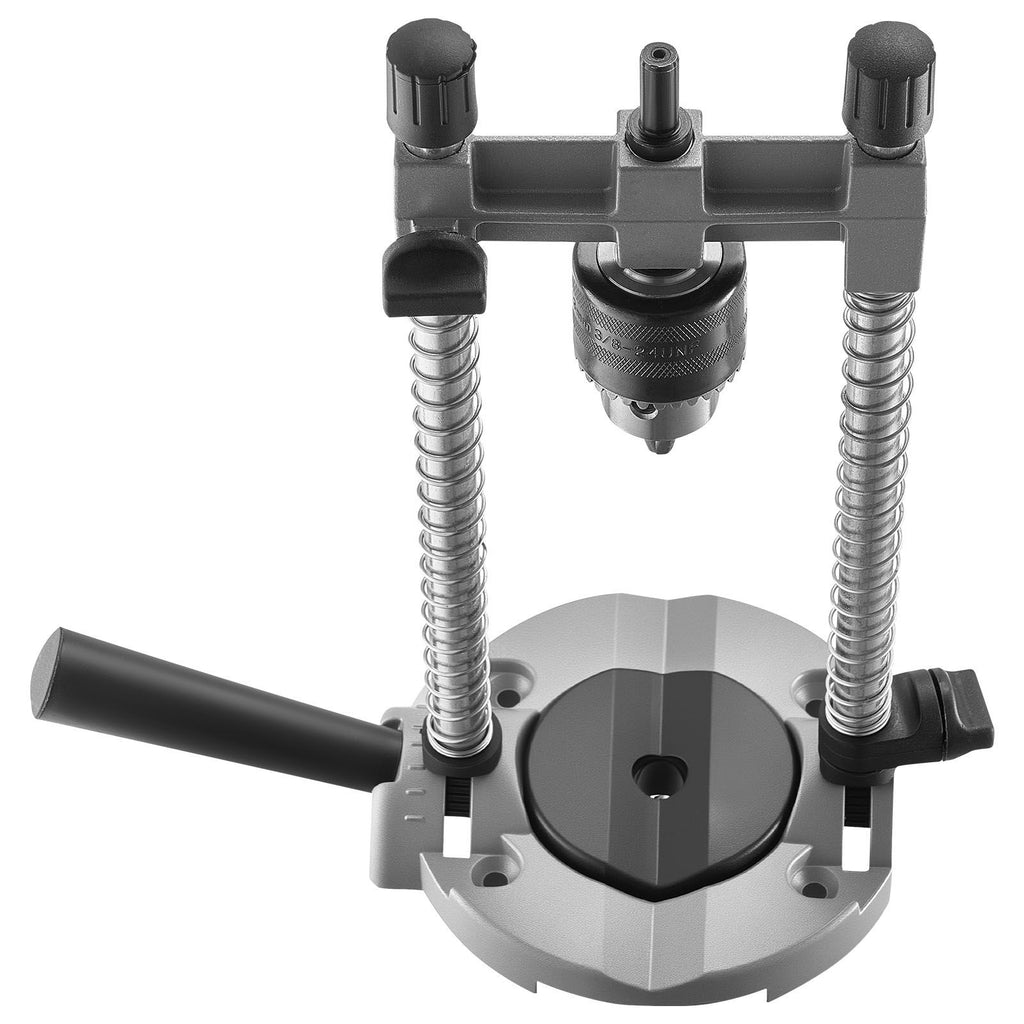 Drill Guide, Multi-Angle Press Portable Precision Drilling Guide Jig Attachment, with Large Handle and Mounting Holes, Aluminum Alloy, for Drilling Angled or Straight Holes, for Wood Working