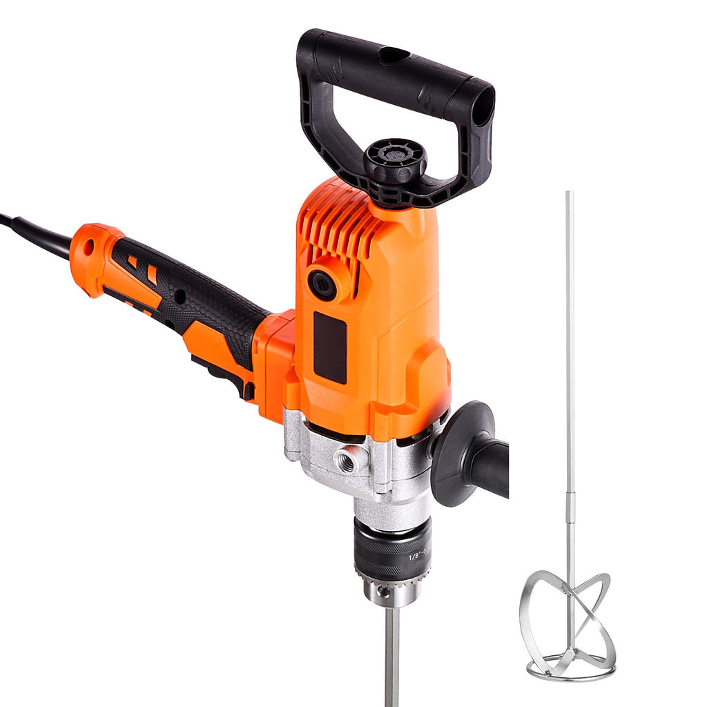 Drill Mixer, 5/8 inch Corded Electric Drill Mixer Set, 0-750RPM 5.63A Mixing Drills, Mixing Drills Machine with D-Handle for Drilling & Blending, Handheld Cement Mixers for Fodder, Paint, Cement