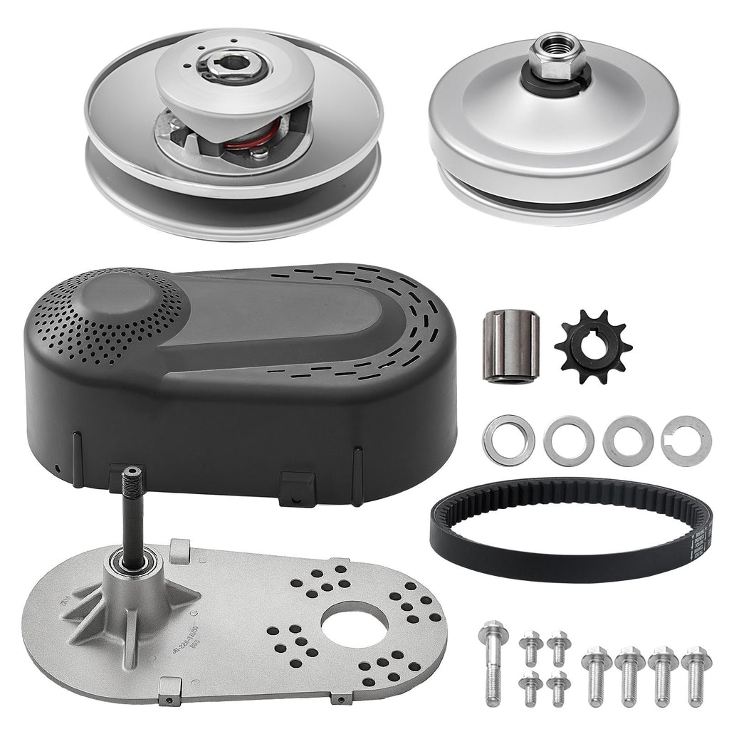 Drive Clutch, 2-8HP Engine, 2000 RPM High-Strength Drive Clutch with Asymmetric Designed Wheels & Robust Rubber Belt, Sturdy & Durable Clutch with Full Accessories, Fit for Various Engines