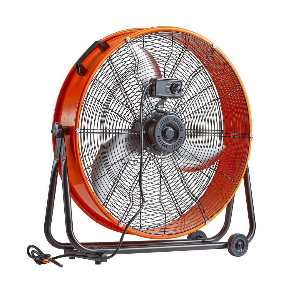Drum Fan, 24 Inch High Velocity Industrial Shop Fan, Heavy Duty Commercial Use 3-Speed 8600CFM, 360°Adjustable Tilting Industrial Floor Fan for Warehouse,Workshop,Factory, Basement image 2