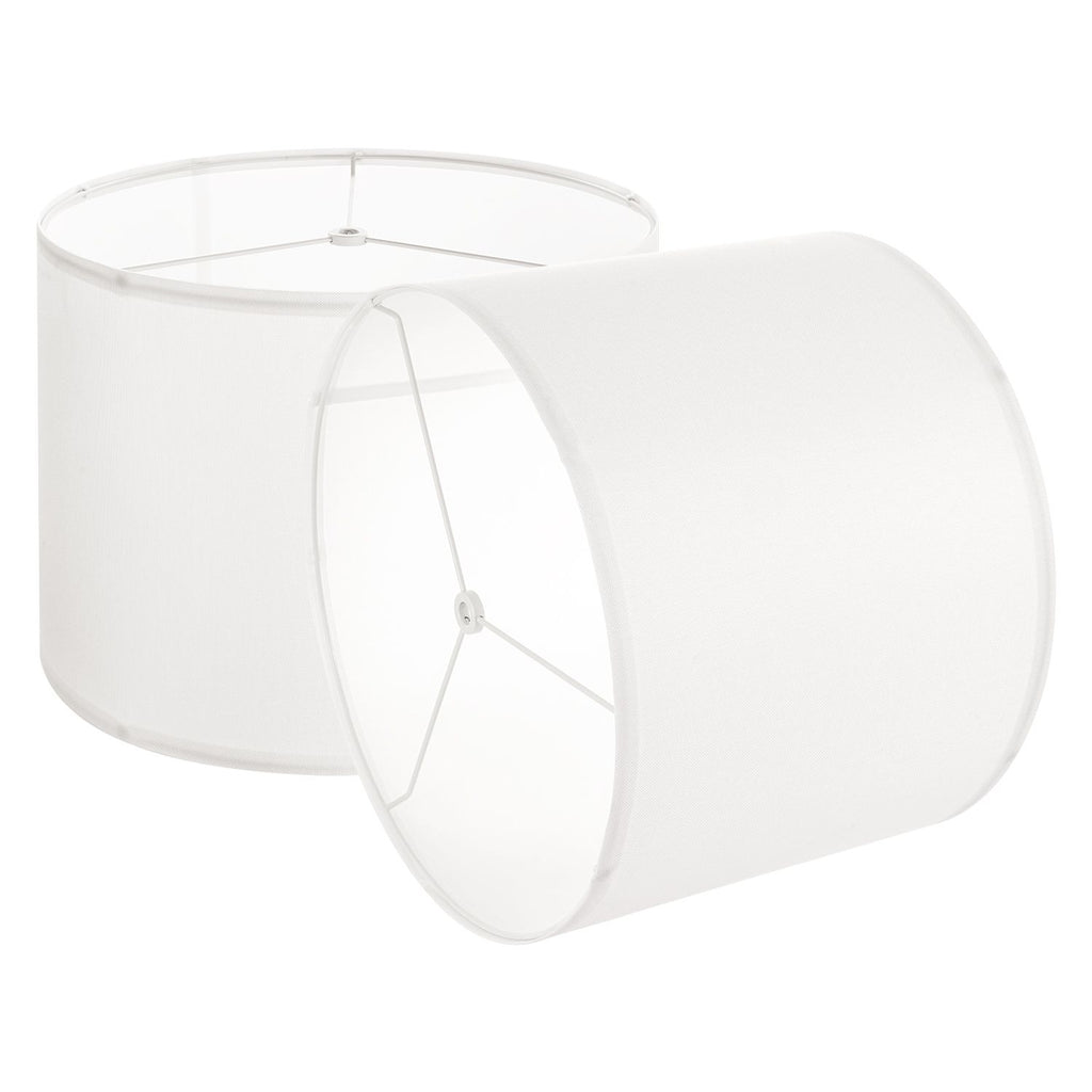 Drum Lamp Shade 2 Set, 13 in Top x 13 in Bottom x 10 in High, Medium Drum Linen Lampshade, Replacement Lamp Shade for Table Lamps Floor Lamps Pendant Lights, Easy Assembly Required (Off-white)