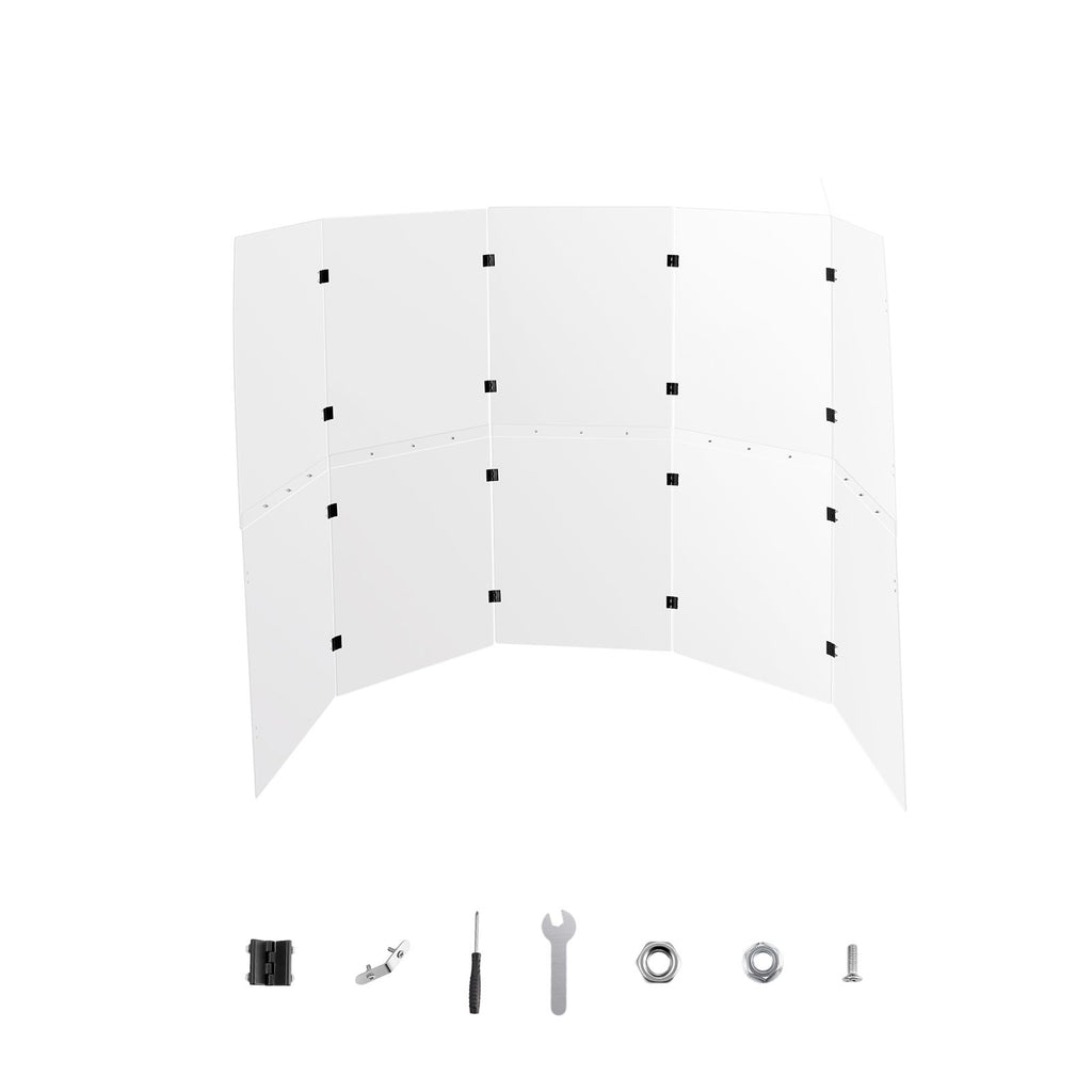 Drum Shield, 5 Panels 2 ft x 5 ft Portable Acrylic Drum Cage with Zinc Alloy Hinges for Church Concert Halls Music Festivals, Drum Shields Drum Sound Barrier Suitable for Practice Performance