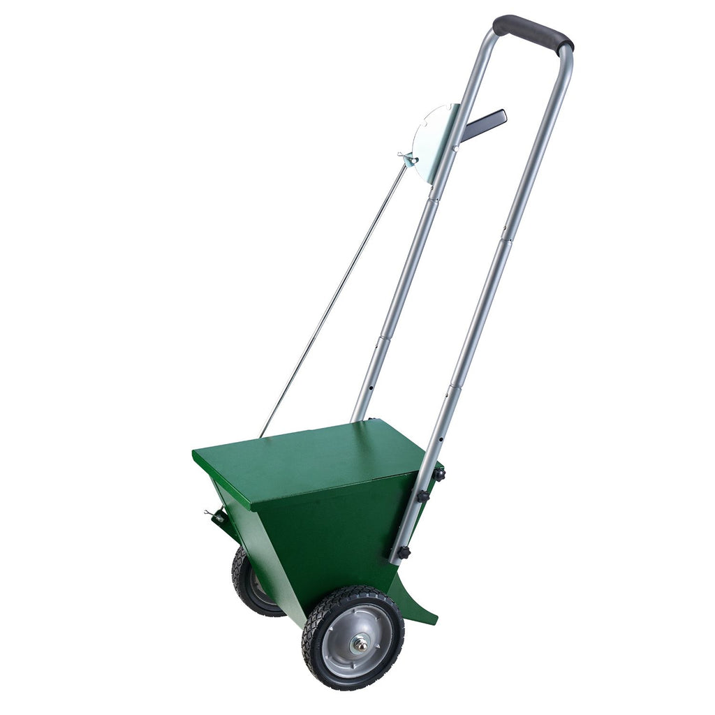 Dry Line Marker, 2-Wheel, 2 or 4 in Lines, Field Dry Line Chalker, Adjustable Line Marker, with Rubber Adjustment Handle, 25 lbs Large Powder Capacity, for Baseball and Softball Infield, Green