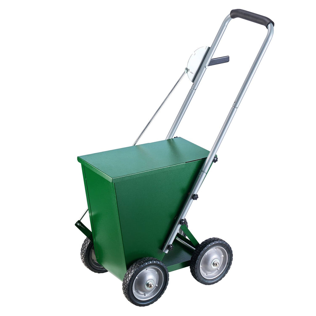 Dry Line Marker, 4-Wheel, 2 or 4 in Lines, Field Dry Line Chalker, Adjustable Line Marker, with Rubber Adjustment Handle, 50 lbs Large Powder Capacity, for Baseball and Softball Infield, Green