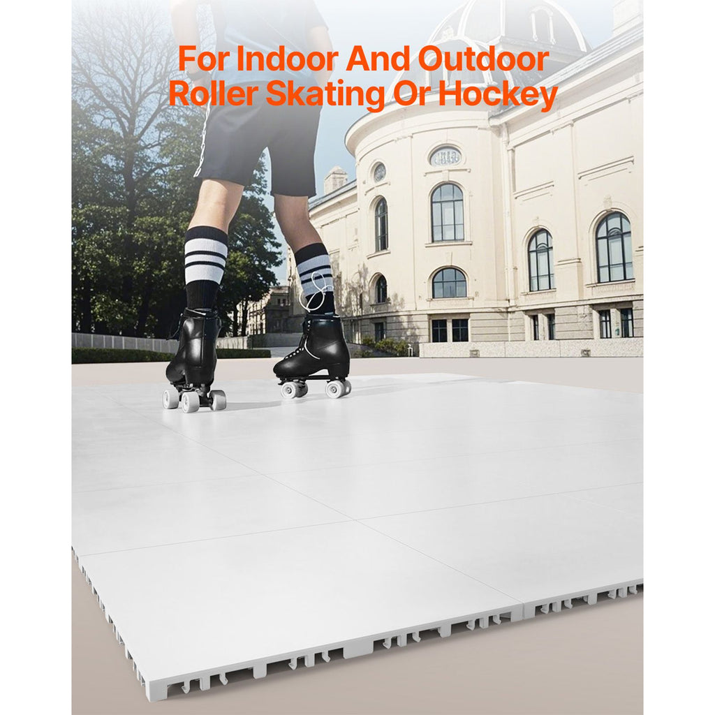 Dryland Tiles for Hockey Floor Mat, 12 x 12 in 8 Pcs Interlocking Versatile Training Surface, Dance Floor Tiles, Hockey Training Equipment Board for Shooting (Ash Gray, 8 sq. ft/Box) image 2