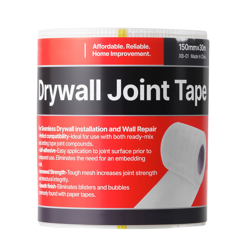 Drywall Mesh Tape, 5.91 inch W x 98.43 ft L Self-Adhesive Fiberglass Drywall Joint Tape, 12 Rolls Dry Wall Patch for Easy Sheetrock Ceiling Crack Repair, to Achieve Smooth Even Wall Surface