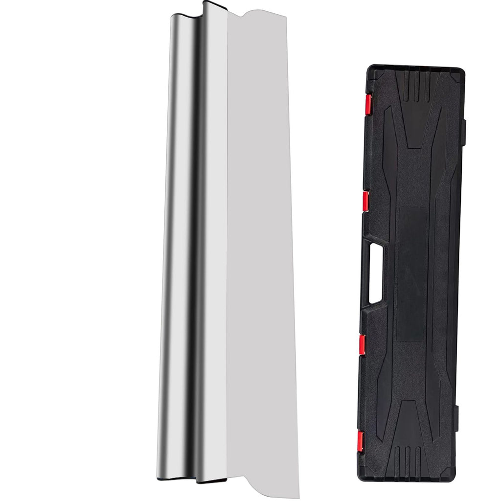 Drywall Skimming Blade Set,10\"+16\" +24\" Blades,European Stainless Steel Construction Knife, Aluminum Blade Profile Smoothing Knockdown Spatula for Gyprock/Drywall/Wall-Board