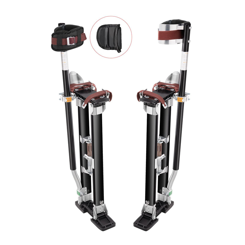 Drywall Stilts, 24''-40'' Adjustable Aluminum Tool Stilts with Protective Knee Pads, Durable and Non-slip Work Stilts for Sheetrock Painting, Walking, Taping, Black