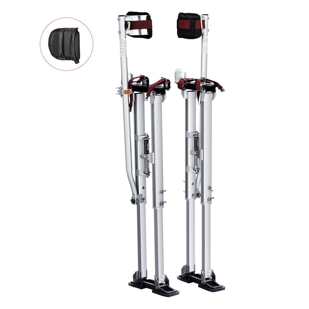Drywall Stilts, 36''-50'' Adjustable Aluminum Tool Stilts with Protective Knee Pads, Durable and Non-slip Work Stilts for Sheetrock Painting, Walking, Taping, Silver