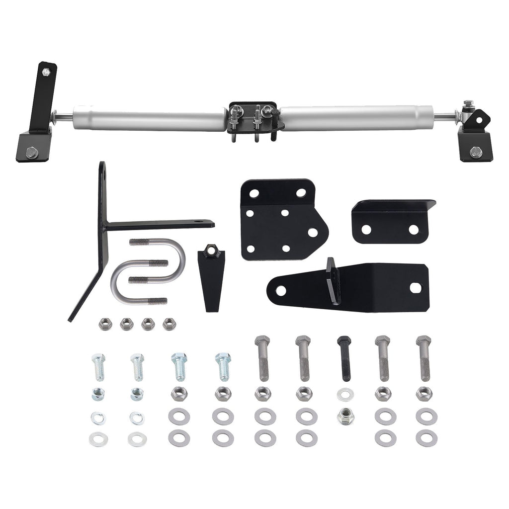 Dual Steering Stabilizer, for 2003-2012 Dodge Ram 2500/3500 4WD, Dual Steering Stabilizer Kit Fits with 2 Inches of Suspension Lift or Higher, Enhanced Control & Reduced Vibration, Easy Install