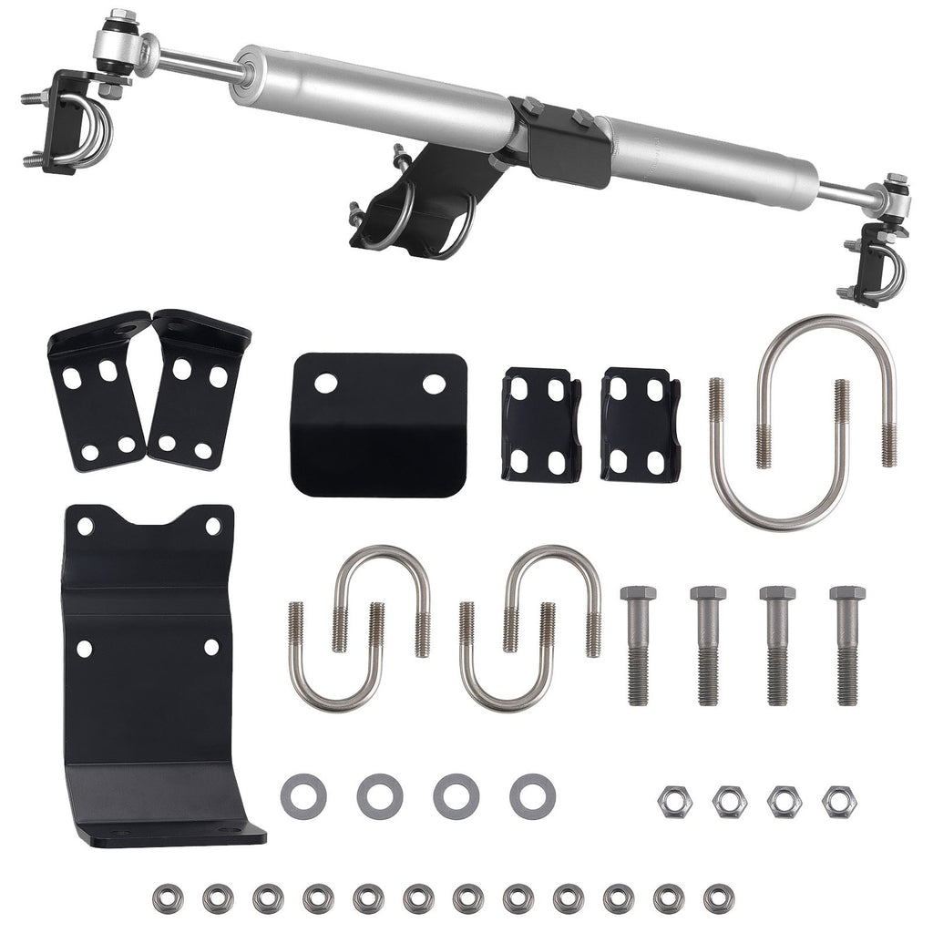 Dual Steering Stabilizer, for 2007-2018 Jeep Wrangler JK, Dual Steering Stabilizer Kit Fits with 2 Inches of Suspension Lift or Higher, Enhanced Control & Reduced Vibration, Easy Installation