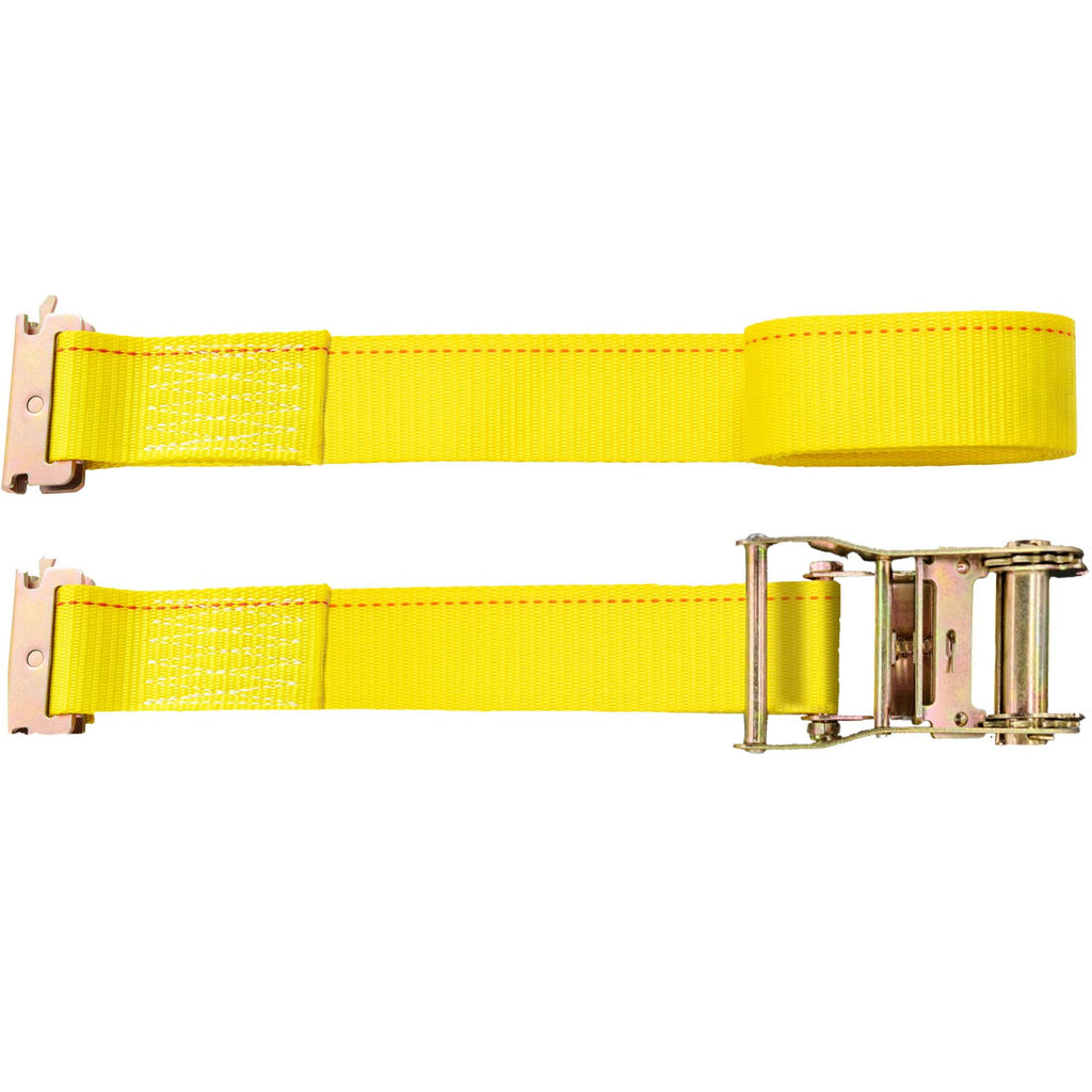 E Track Ratchet Strap, 18PCS 2\" x 15\' E-Track Straps 4400 LBS Breaking Strength, with Polyester Webbing & Spring Fitting & Ratchets, Durable Tie-Downs for Motorcycles, Tire, Trailer Loads