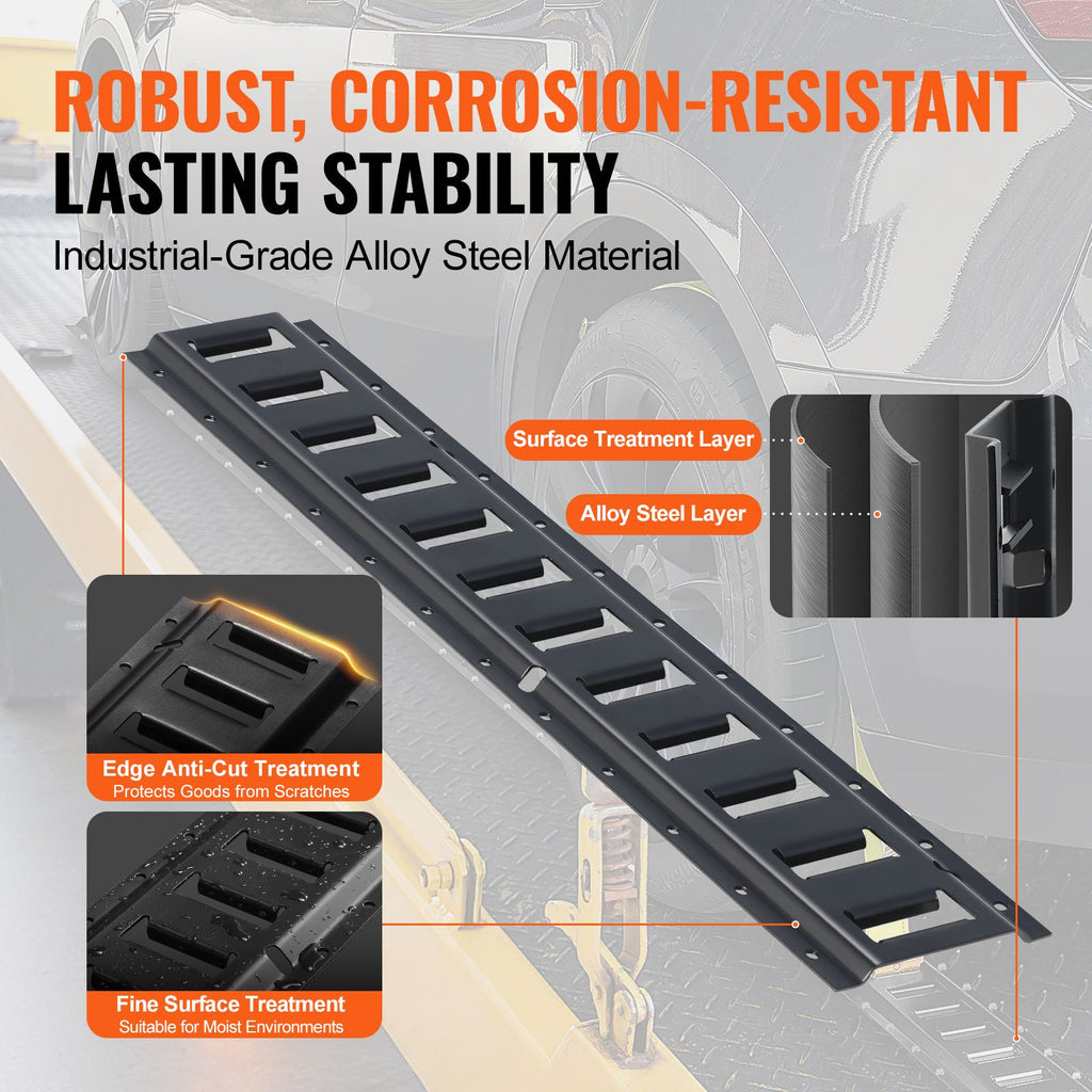 E Track Tie Down Rail Kit, 2' Steel Rails, 4 Pack, Secure Cargo & Heavy Loads Up to 2000 lbs, Heavy Duty Etrack Rails with Screws for Garages, Vans, Trailers, Motorcycle Tie Downs, ATV Mountings