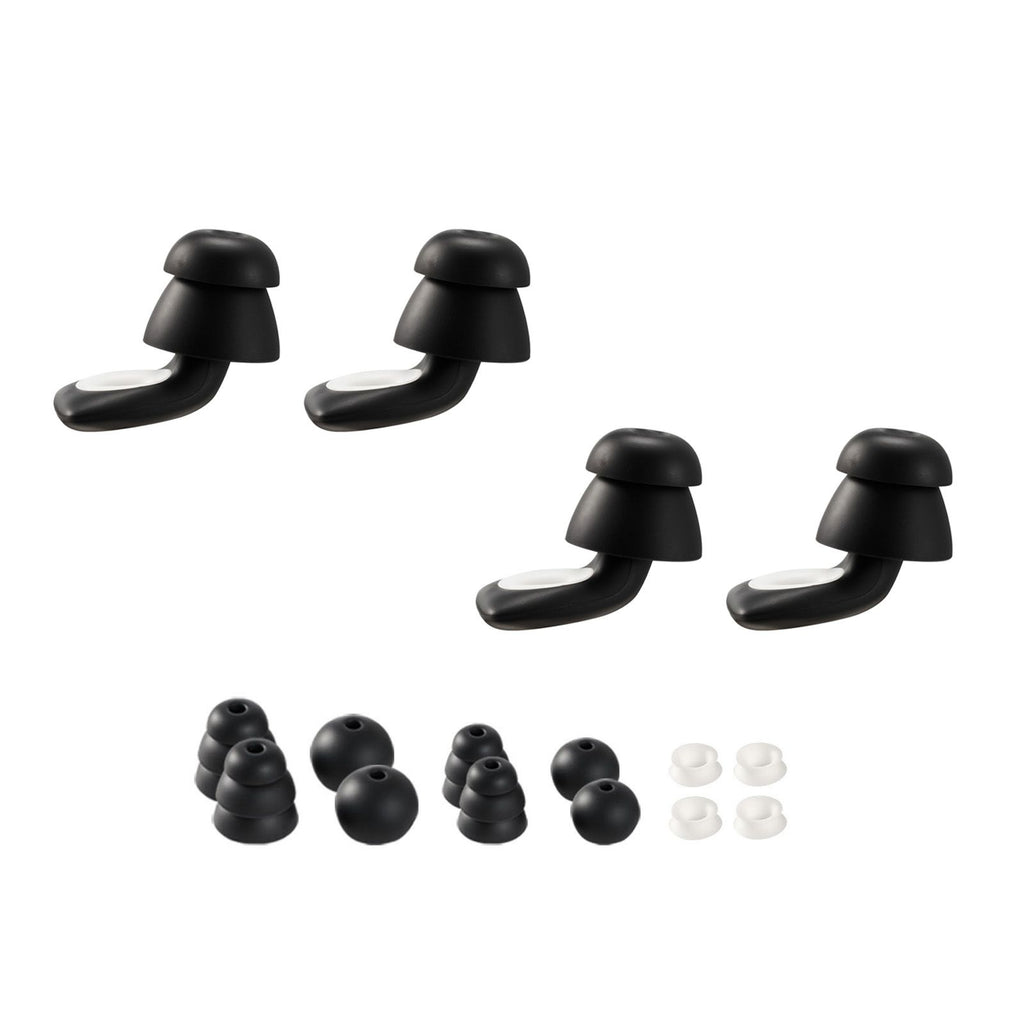 Ear Plugs for Sleeping Noise Cancelling, NRR 25 dB Reusable High Noise Reduction Earplugs, Flexible Silicone Soft Earplug with 12 Ear Tips in M / L, for Sleeping, Working, Studying & Traveling
