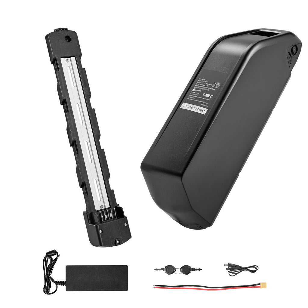 Ebike Battery, 52V 20Ah Electric Bike Lithium Battery Pack with BMS, 3A Charger and Lock for 1500W E-Bike Motor, Detachable Electric Bicycle Replacement Kit with Indicator & Discharge Socket