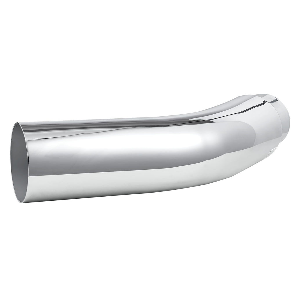 Elbow Exhaust Tip, 4 Inch Inlet, 5 Inch Outlet, 23 in Overall Length, Chrome Turn Down Exhaust Tip with Clamp for Truck, Sedan, Sports Car, SUV, Chrome Structure for High Temperature Resistance