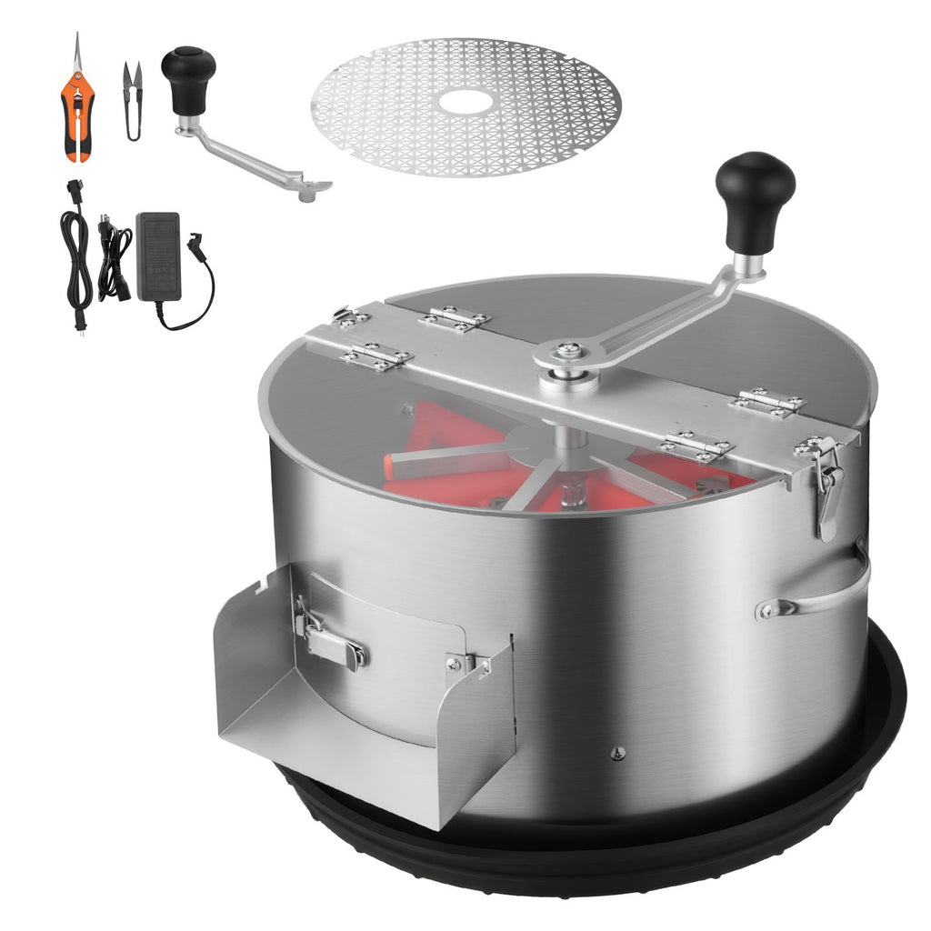 Electric Bud Leaf Trimmer, 2-in-1 Manual & Electric, 16 in Bud Trimmer with Stainless Steel Blades, Visual Cutting, Wet & Dry Hydroponic Cutting Machine with Tray, for Plant Buds Flowers