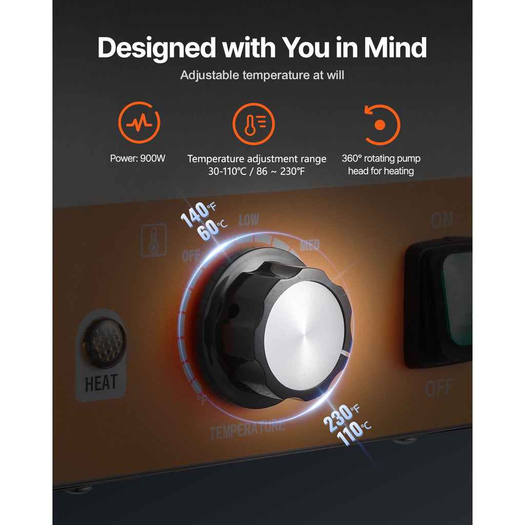 Electric Cheese Dispenser with Pumps, 2.4x2 L Commercial Hot Fudge Warmer, Stainless Steel Heated Double Pumps Dispenser, 86-230 F Temp Adjustable Nacho Cheese Warmer for Fudge Cheese Caramel