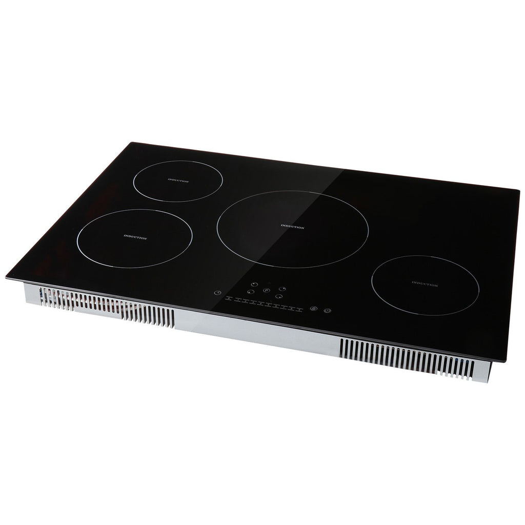 Electric Cooktop, 4 Burners, 30'' Induction Stove Top, Built-in Magnetic Cooktop 7500W, 9 Heating Level Multifunctional Burner, LED Touch Screen w/ Child Lock & Over-Temperature Protection