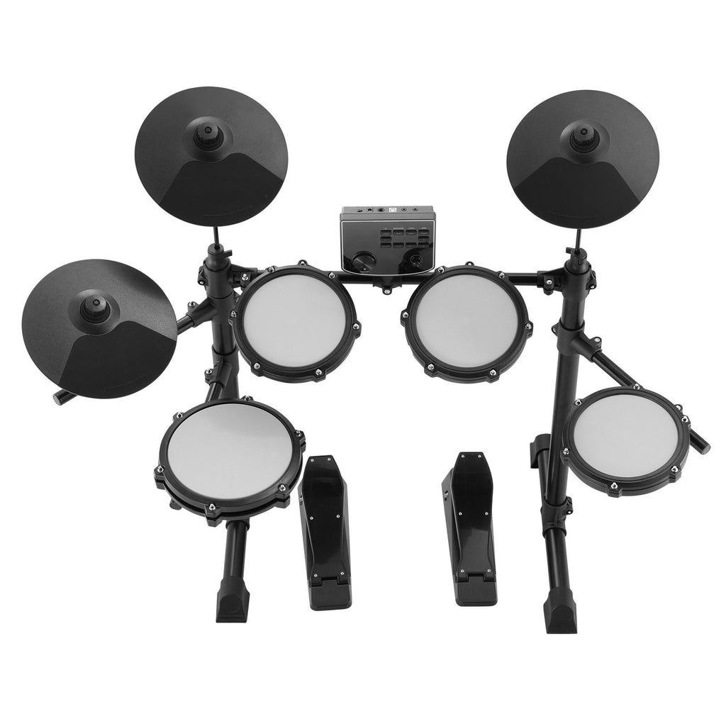 Electric Drum Set, 15 Drum Kits & 150 Sounds Electronic Drum Kit, USB MIDI Supported 8 in Quiet Mesh Snare Electric Drum Set with 10 in Cymbals Drum Sticks & Headphone, for Beginners & Adults