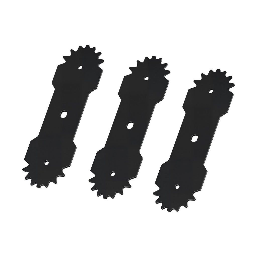 Electric Edger Blades, 8.8-inch Length, 3-Pack Replacement Blades, 65Mn High-Carbon Steel with Electrophoretic Coating, Multi-Serrated Sharp Edge, Compatible with the ASYTM01230 Edger