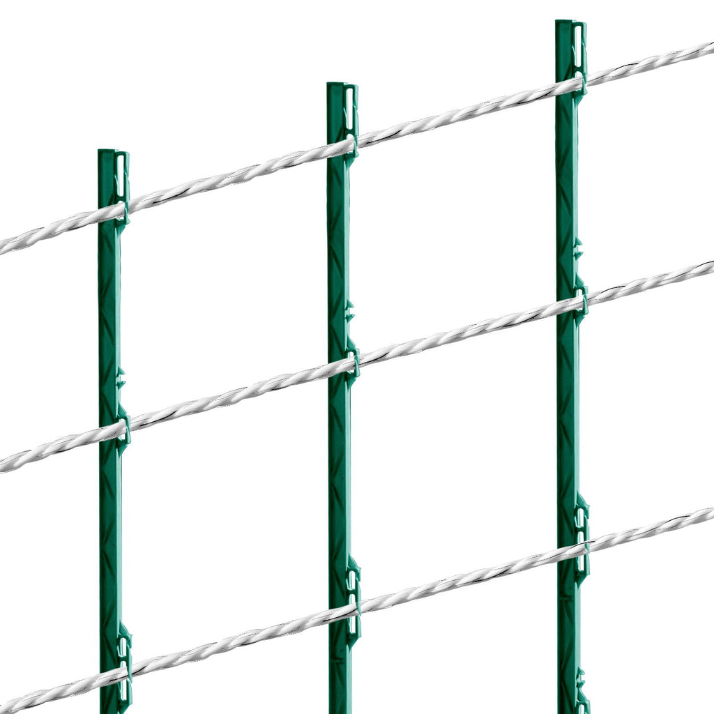 Electric Fence Wire, 656Ft 200M Portable Polywire, 1/4" Diameter 6 Stainless Steel Strands for Reliable Conductivity and UV, Rust Resistance, Fencing Rope Line for Horse, Cattle, Livestock