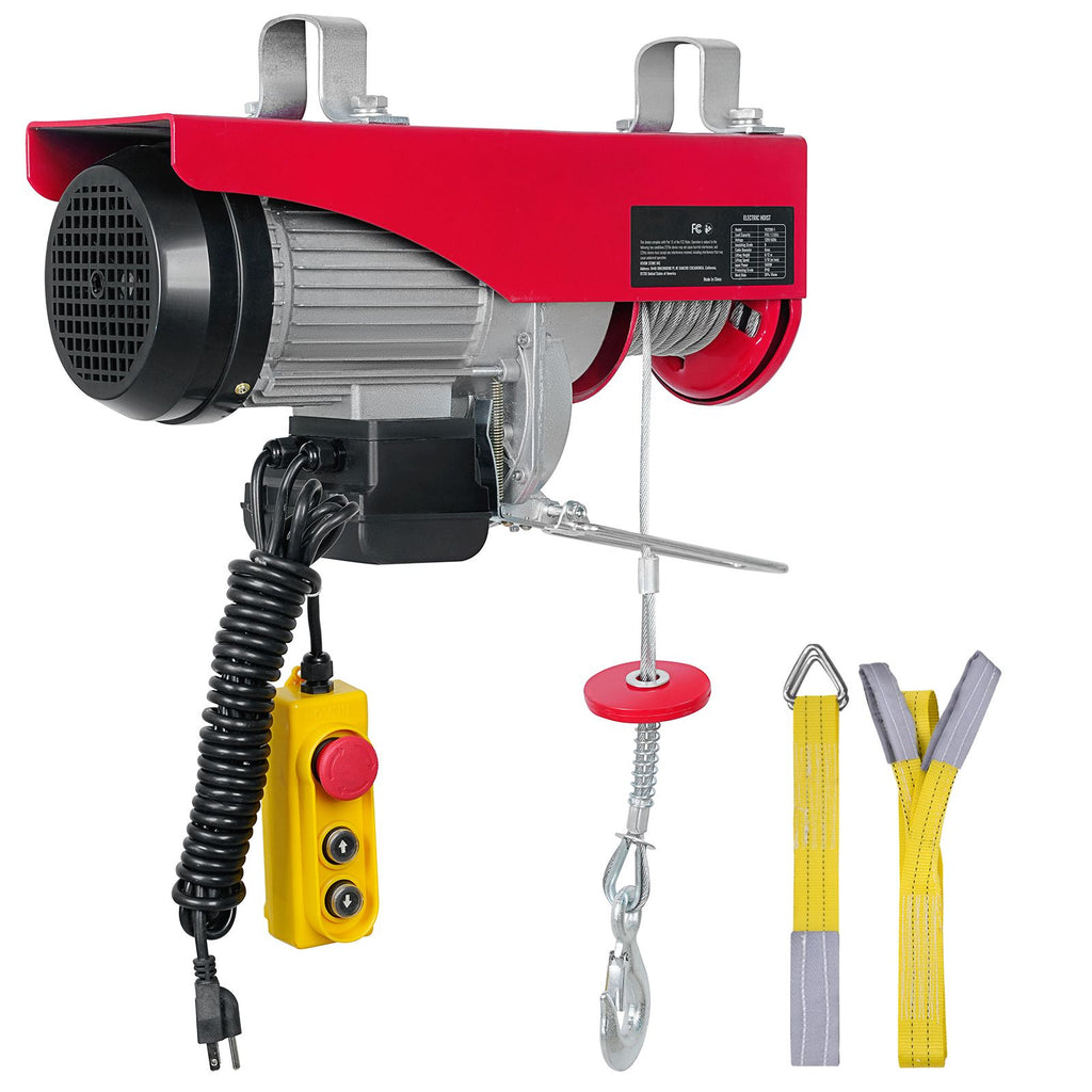 Electric Hoist 1760lbs with 14ft Wired Remote Control, Electric Hoist 110 Volt with 40ft Single Cable Lifting Height & Pure Copper Motor, for Garage Warehouse Factory