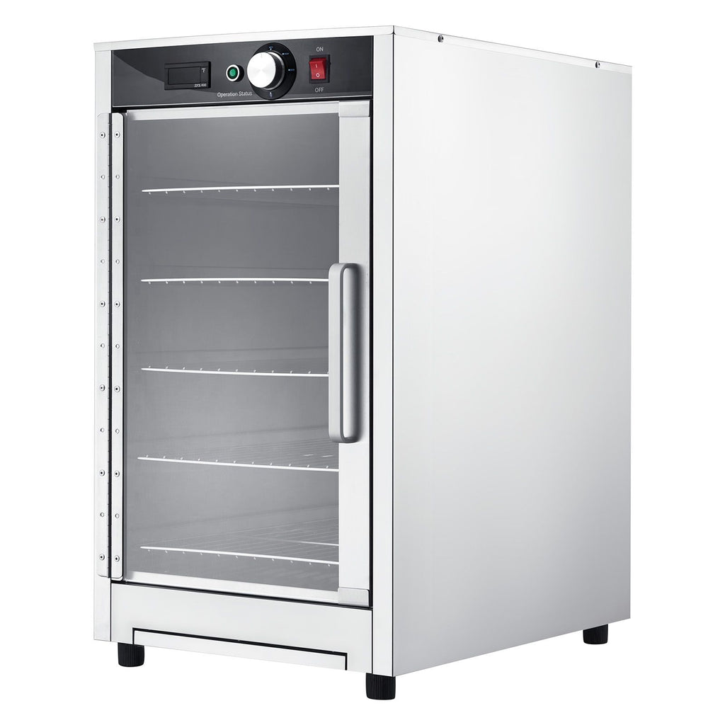 Electric Hot Box Food Warmer, 5-Tier Commercial Warming Cabinet with Water Tray, Glass Door and Adjustable Shelves, Stainless Steel Food Warmer Cabinet, for Restaurant, Kitchen, Pizza, Chicken