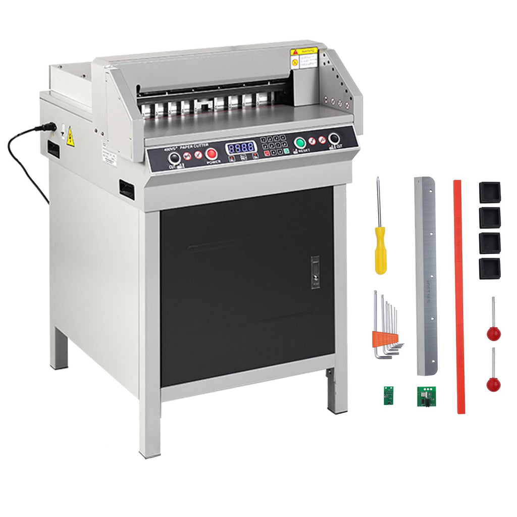 Electric Hydraulic Paper Cutter, Heavy Duty Paper Cutter Machine, 1.57 in / 40 mm Cutting Thickness, 18 in / 457.2 mm Cutting Width, Industrial Paper Trimmer with Button Control