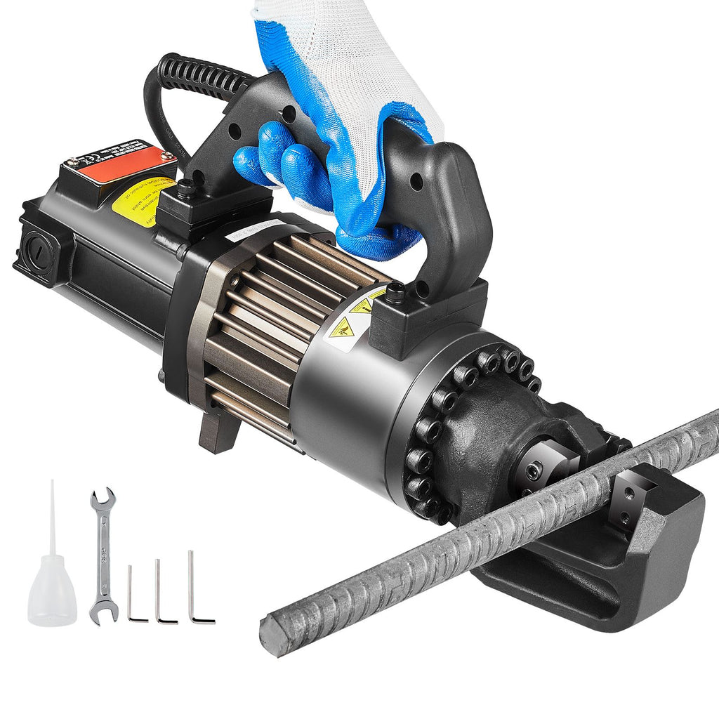 Electric Hydraulic Rebar Cutter, 1000W Portable Rebar Cutter, Cutting up to 3/4 Inch #6 4-20mm Rebar within 2.5 Seconds, High Power Steel Rebar Cutter with Oil Can Rich Accessories,Black RC-20