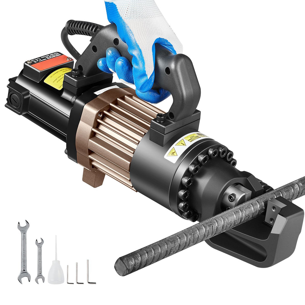 Electric Hydraulic Rebar Cutter, 1500W Portable Rebar Cutter, Cutting up to 7/8 Inch #7 4-22mm Rebar within 2.5 Seconds, High Power Steel Rebar Cutter with Oil Can Rich Accessories,Black RC-22