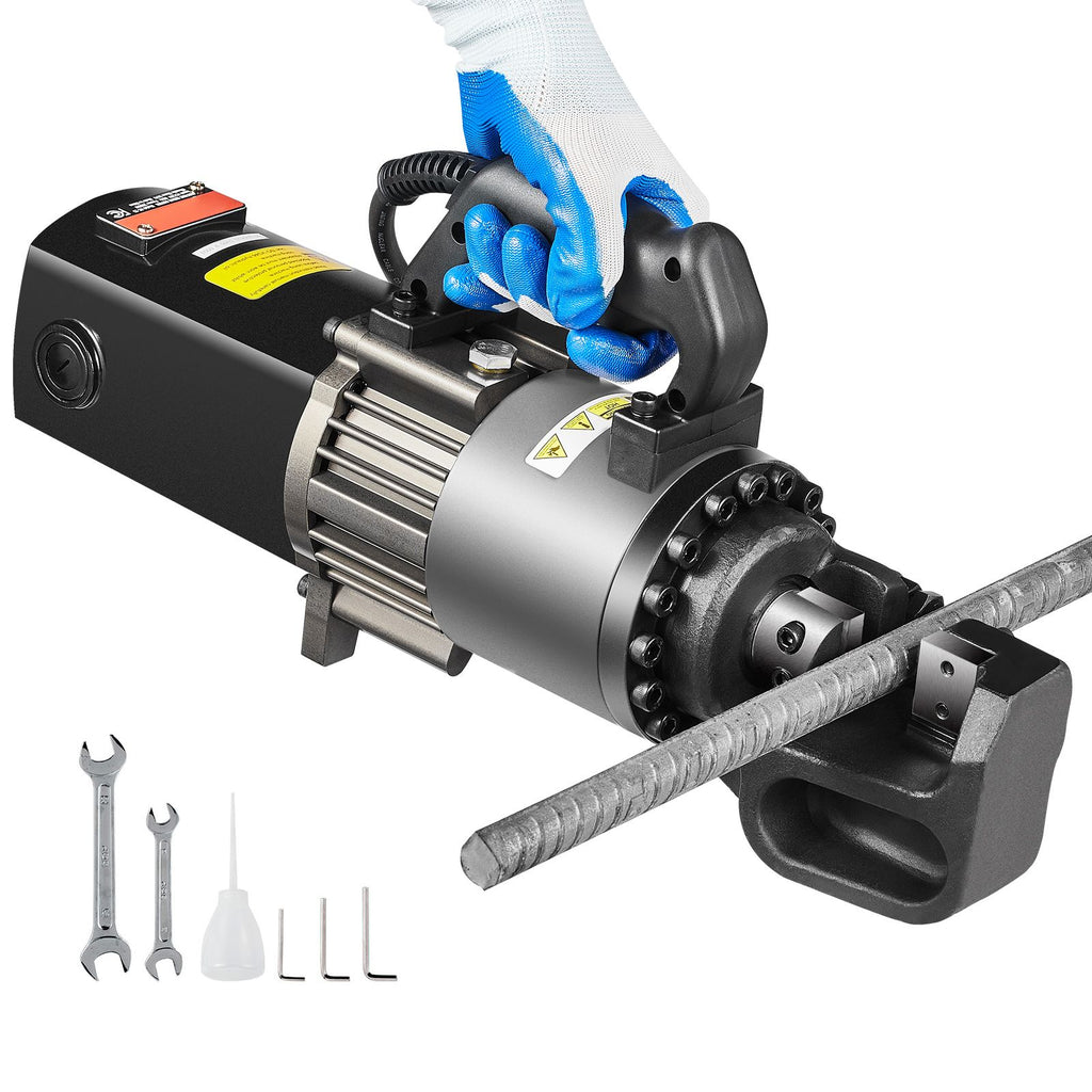 Electric Hydraulic Rebar Cutter, 2000W Portable Rebar Cutter, Cutting up to 1 Inch #8 4-25mm Rebar within 3.5 Seconds, High Power Steel Rebar Cutter with Oil Can Rich Accessories,Black RC-25