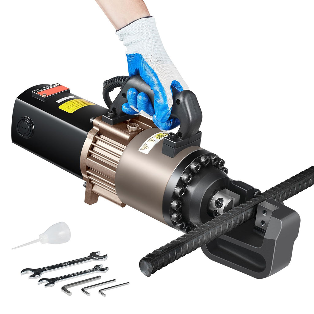 Electric Hydraulic Rebar Cutter, 2000W Portable Rebar Cutter, Cutting up to 1.1 Inch (5-28mm) Rebar within 4 Seconds, High Power Steel Rebar Cutter with Oil Can Rich Accessories,Black BC-300