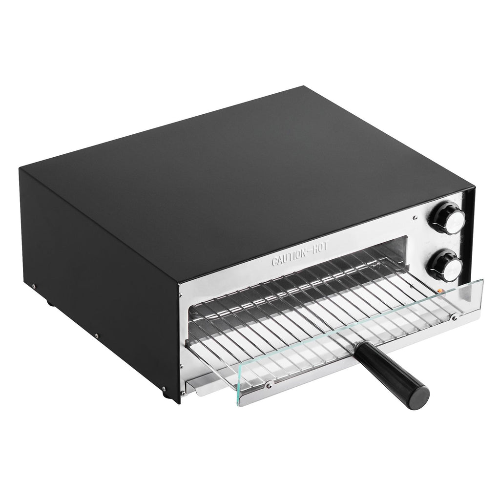 Electric Pizza Oven, 12-inch Countertops Pizza Ovens, 572 Fahrenheit Max Temp, 1450W Indoor Pizzas Maker w/Timing & Temp Control, Pizza Cooker w/Dual Heat Tube, Crumb Tray
