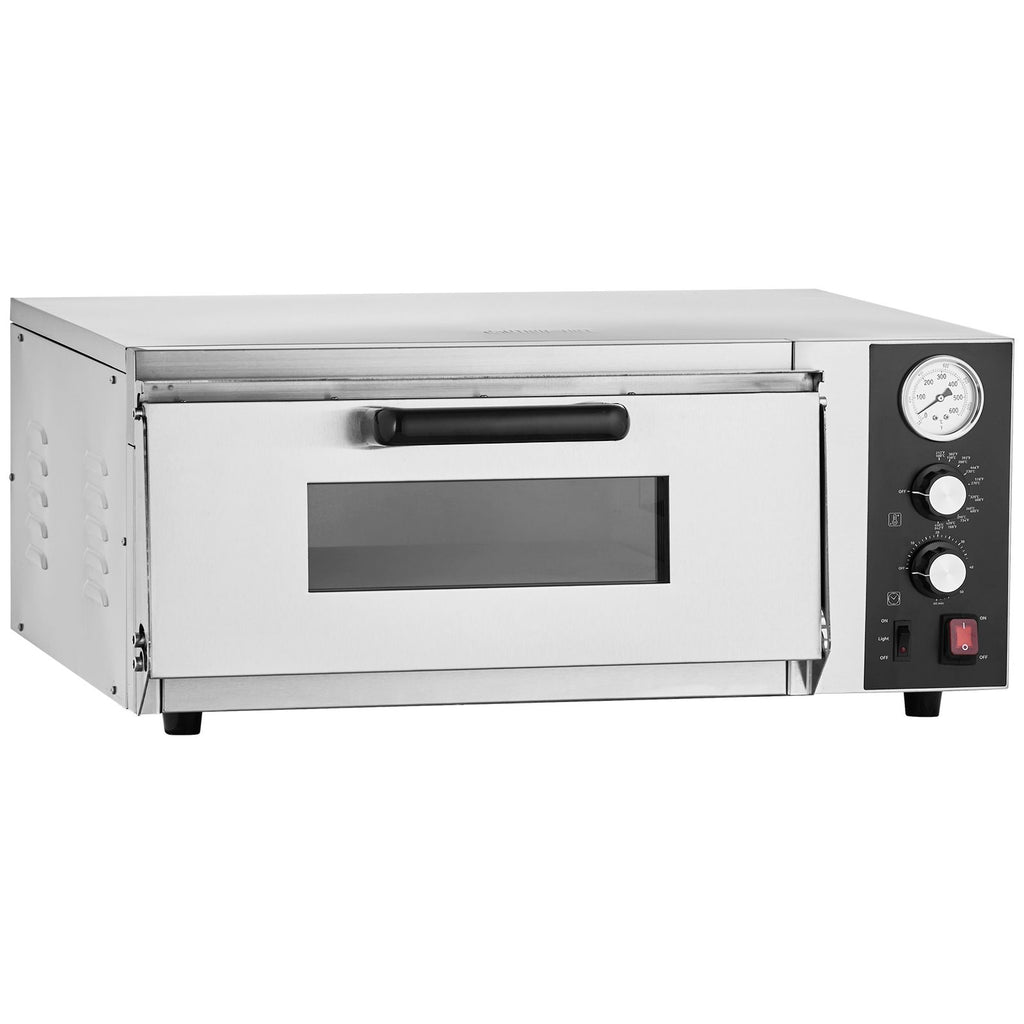 Electric Pizza Oven, 18-Inch Commercial Pizza Ovens, 842 Fahrenheit Max Temp, 1740W Large Pizza Oven Countertop with Temp & Time Control, Built in Thermometer Indoor Pizza Maker