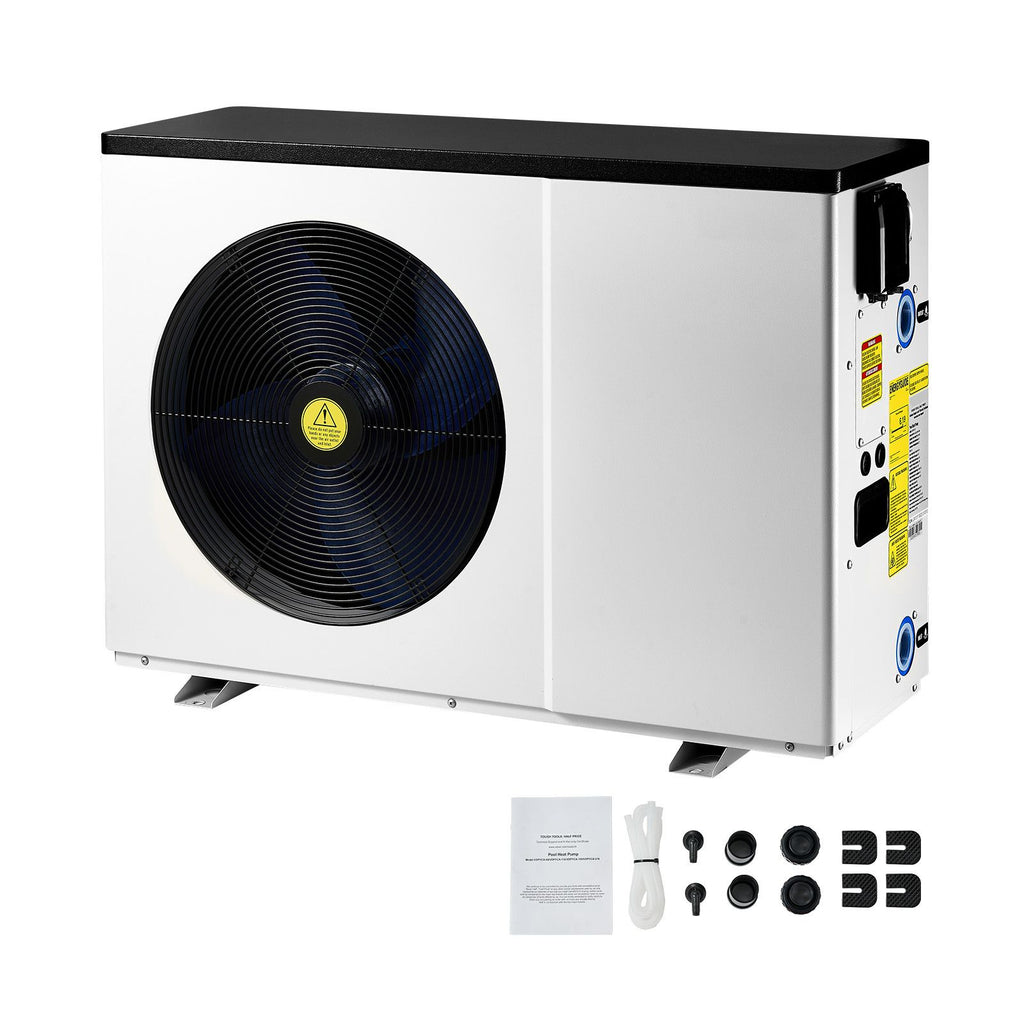 Electric Pool Heat Pump, 51200 BTU, Pool Heaters for 7926-15851GAL Above and In Ground Pools, Low Noise, Heating and Cooling Highly Efficient & Energy-Saving Pool Water Heater AC208-230V 60Hz