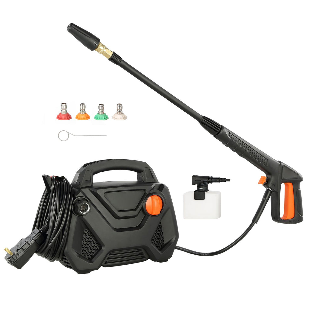 Electric Pressure Washer, 2150-PSI 1.85-GPM, Foam Cannon High-Pressure with 5 Different Nozzle, 20ft Hose/35ft Cord Lightweight Washer, Portable Cleans Cars/Fences/Patios/Furniture/Floor/Window