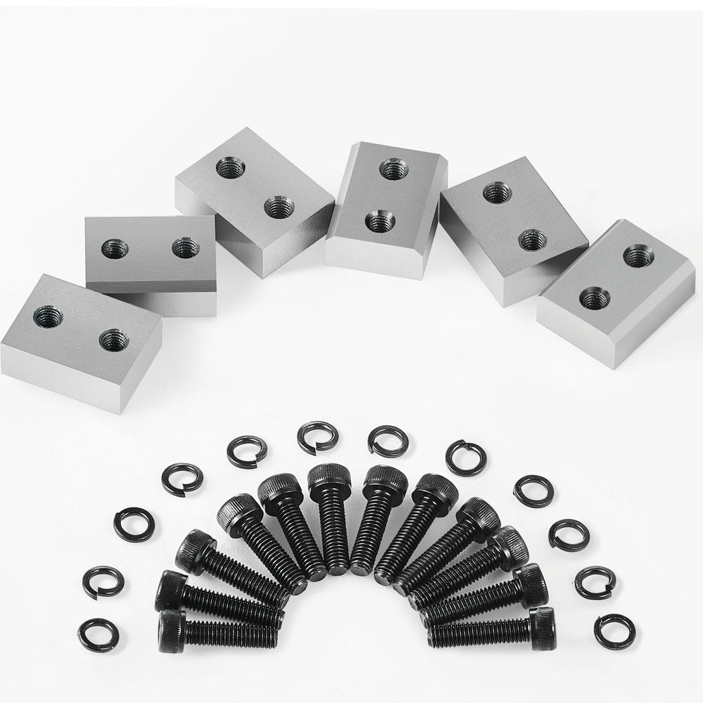Electric Rebar Cutter Blade, 6 PCS 20/22mm Cutting Diameter, HRC58-60 Hard Hydraulic Rebar Blade Replacement Jaw Blades with 12 Hexagon Screw and 12 Spring Washer, for Model RC-20, RC-22