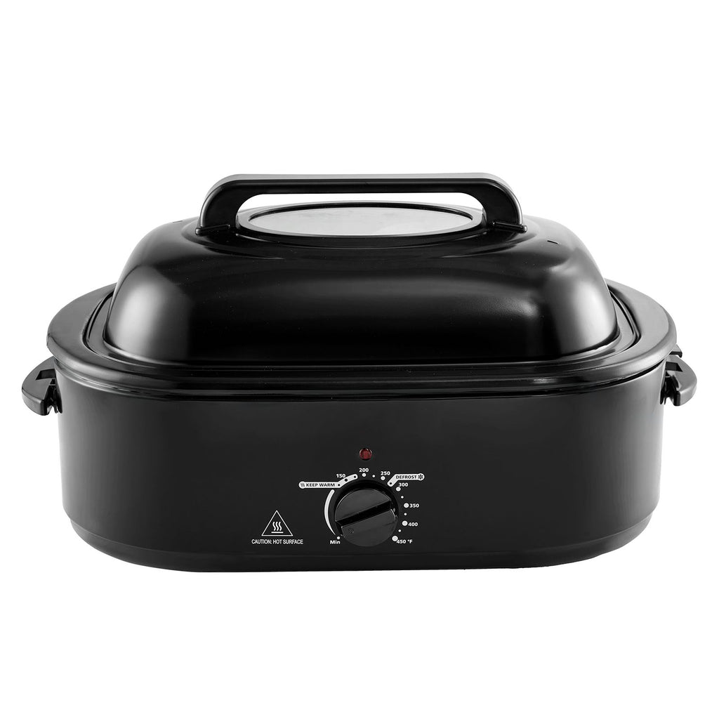 Electric Roaster Oven, 20 QT Turkey Roaster Oven with Self-Basting Lid, 1450W Roaster Oven with Defrost & Warm Function, Adjustable Temperature, Removable Pan & Rack, Fits Turkeys Up to 24LBS