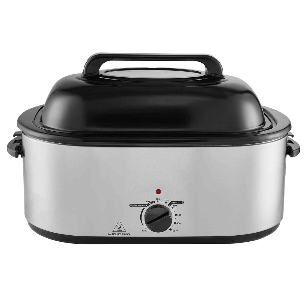 Electric Roaster Oven, 26 QT Turkey Roaster Oven with Self-Basting Lid, 1450W Roaster Oven with Defrost & Warm Function, Adjustable Temperature, Removable Pan & Rack, Fits Turkeys Up to 30LBS