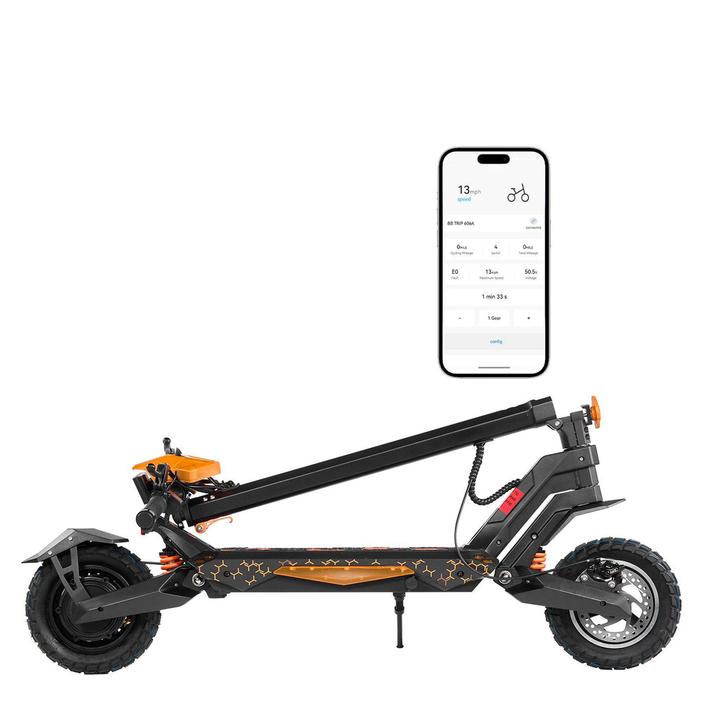 Electric Scooter, 500W Motor, 10-Inch Tires, 24 MPH Top Speed, 25 Miles Range, Folding E-Scooter for Adults with Dual Braking, Dual Suspension & App, Max Load 330 lbs, Foldable for Commuting