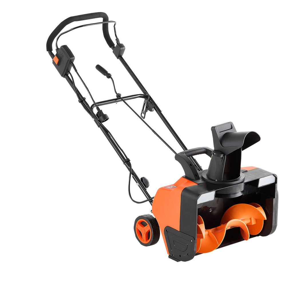 Electric Snow Blower, 20 inch 15A Corded Snow Thrower with Dual LED Headlights & 180° Rotating Chute, 25FT Throwing Distance, 12" Depth Clearing, Walk-Behind Snowblower for Driveway Sidewalk