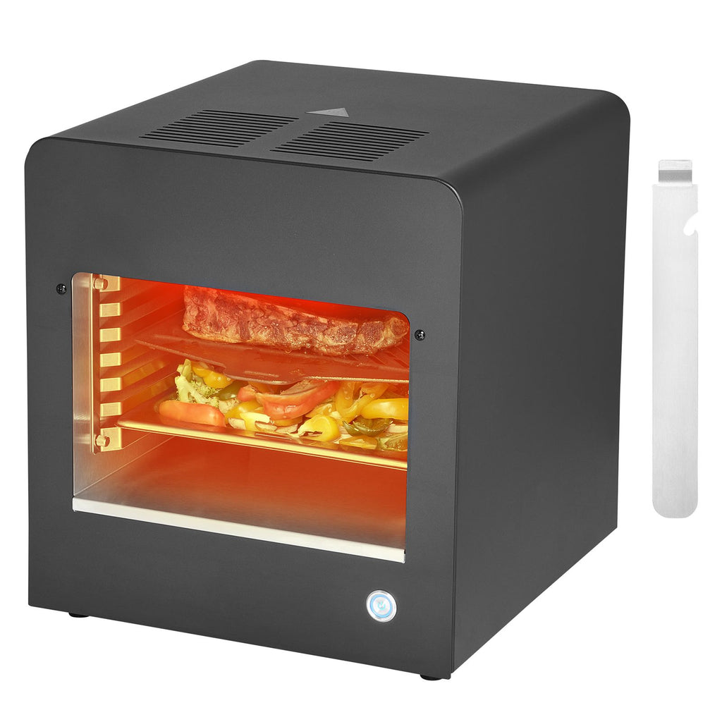 Electric Steak Grill, 1800W Smokeless Infrared Electric Broiler, 1450 Fahrenheit Stainless Steel Steak Cooker with 6-Tier Adjustable Rack, Electric Infrared Grill for BBQ, Toast, Grill, Indoor
