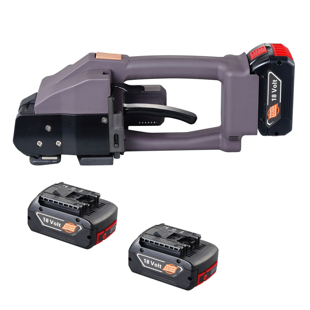Electric Strapping Machine, for 0.39"-0.75" PP PET Straps, Portable Electric Banding Tool with Digital Display, 2 x 4000mAh Battery Powered Automatic Strapping Tool for Packaging Box Pallet
