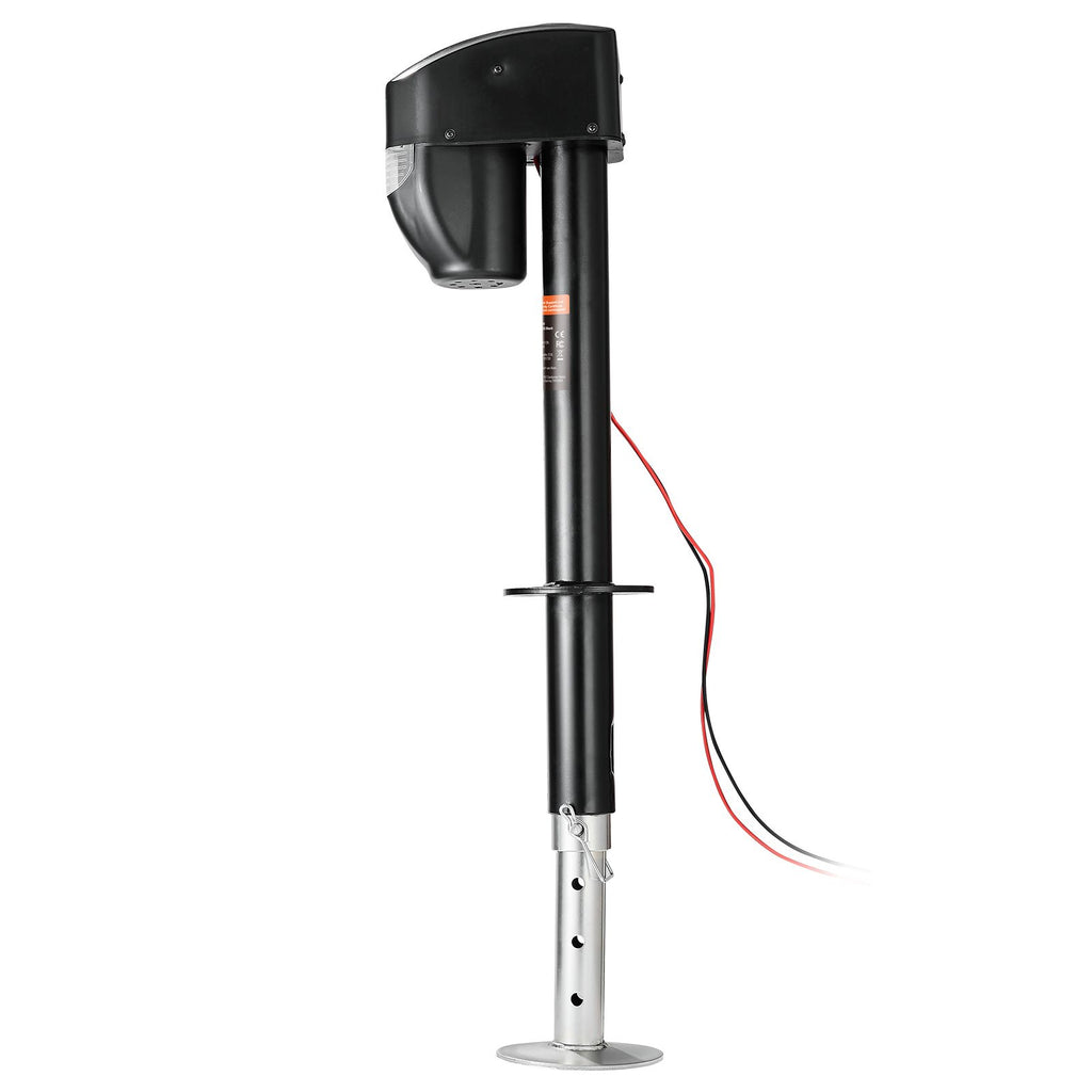 Electric Trailer Jack, 5000 lbs, Heavy Duty RV Electric Power Tongue Jack with 2 Way Connector, Remote Control, Crank Handle & Weatherproof Jack Cover, 10"-28.3" Lift, for Trailers & Campers