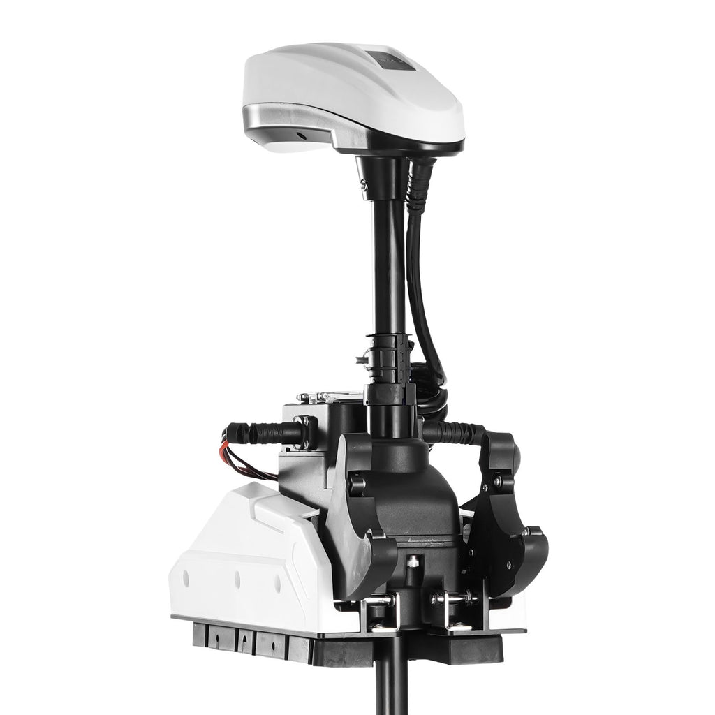 Electric Trolling Motor, 55lbs Thrust with GPS, 10-Speed Bow Mounted Saltwater Outboard Boat Motor with Remote Control & LCD Battery Indicator, for Kayaks, Fishing Boats, 36-Inch Shaft
