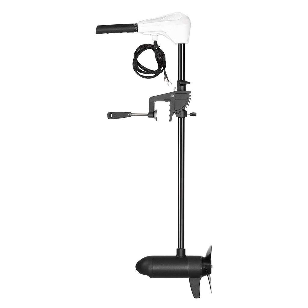 Electric Trolling Motor, Transom Mounted Outboard Boat Motors 24V 86lbs Thrust, 8-Speed Electric Boat Engine w/ Battery Indicator, for Kayaks, Fishing Boats on Freshwater/Saltwater, 36-In Shaft