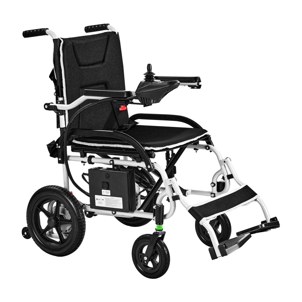 Electric Wheelchair for Adults, 220lbs Capacity, Foldable & Lightweight Motorized Wheelchair, 12-Mile Long Travel Range, All-Terrain Powered Chair, Portable for Seniors & Disabled