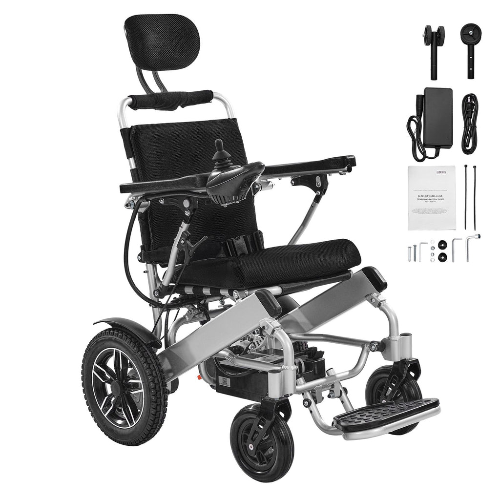 Electric Wheelchair for Adults, 300lbs Capacity with Adjustable Backrest, Foldable & Lightweight Motorized Wheelchair, 13-Mile Range, All-Terrain Powered Chair, Portable for Seniors & Disabled
